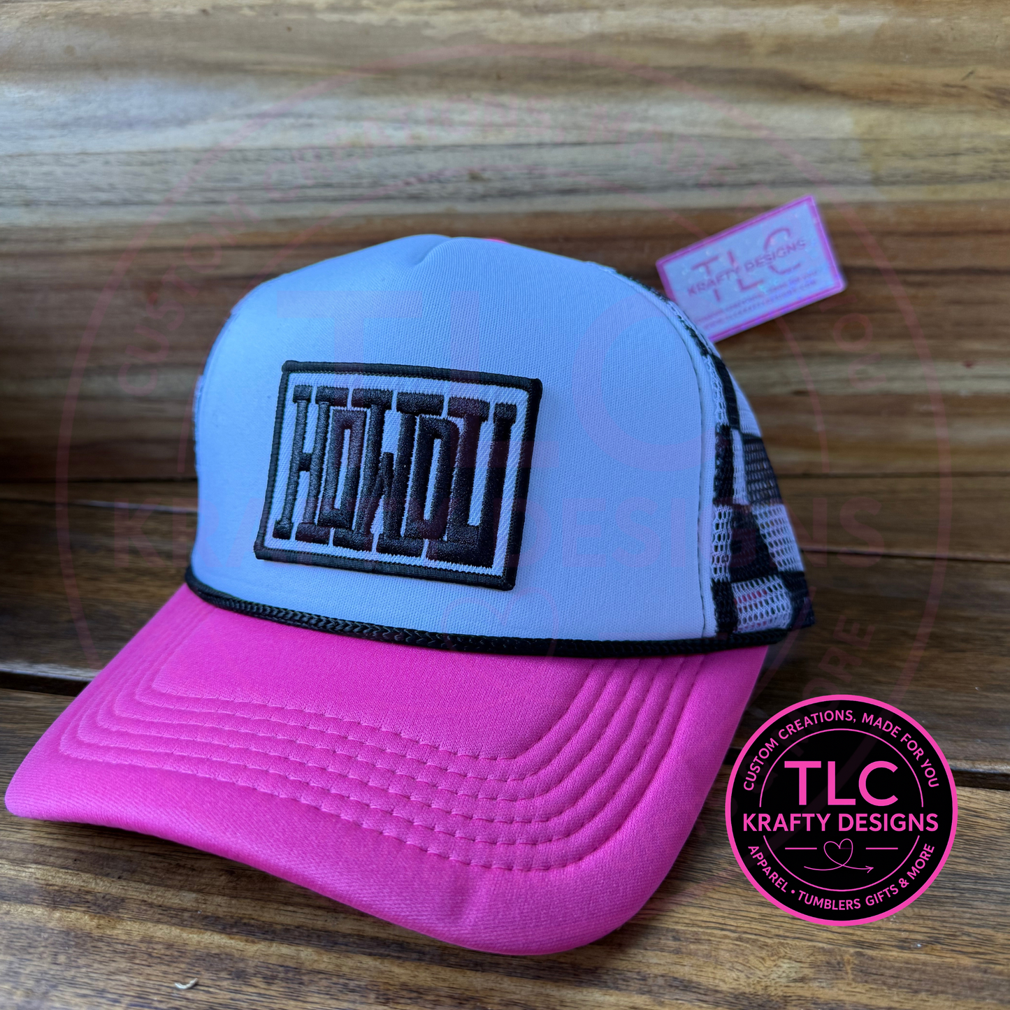 HOWDY Patch – Patch Only or Checkered Mesh Trucker Hat