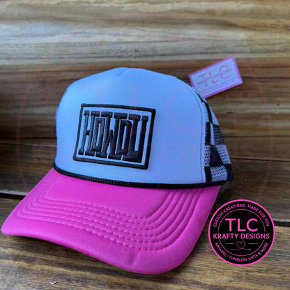 HOWDY Patch – Patch Only or Checkered Mesh Trucker Hat