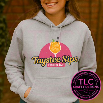 Taystee Sips Mobile Bar Sweatshirt Custom Logo Apparel