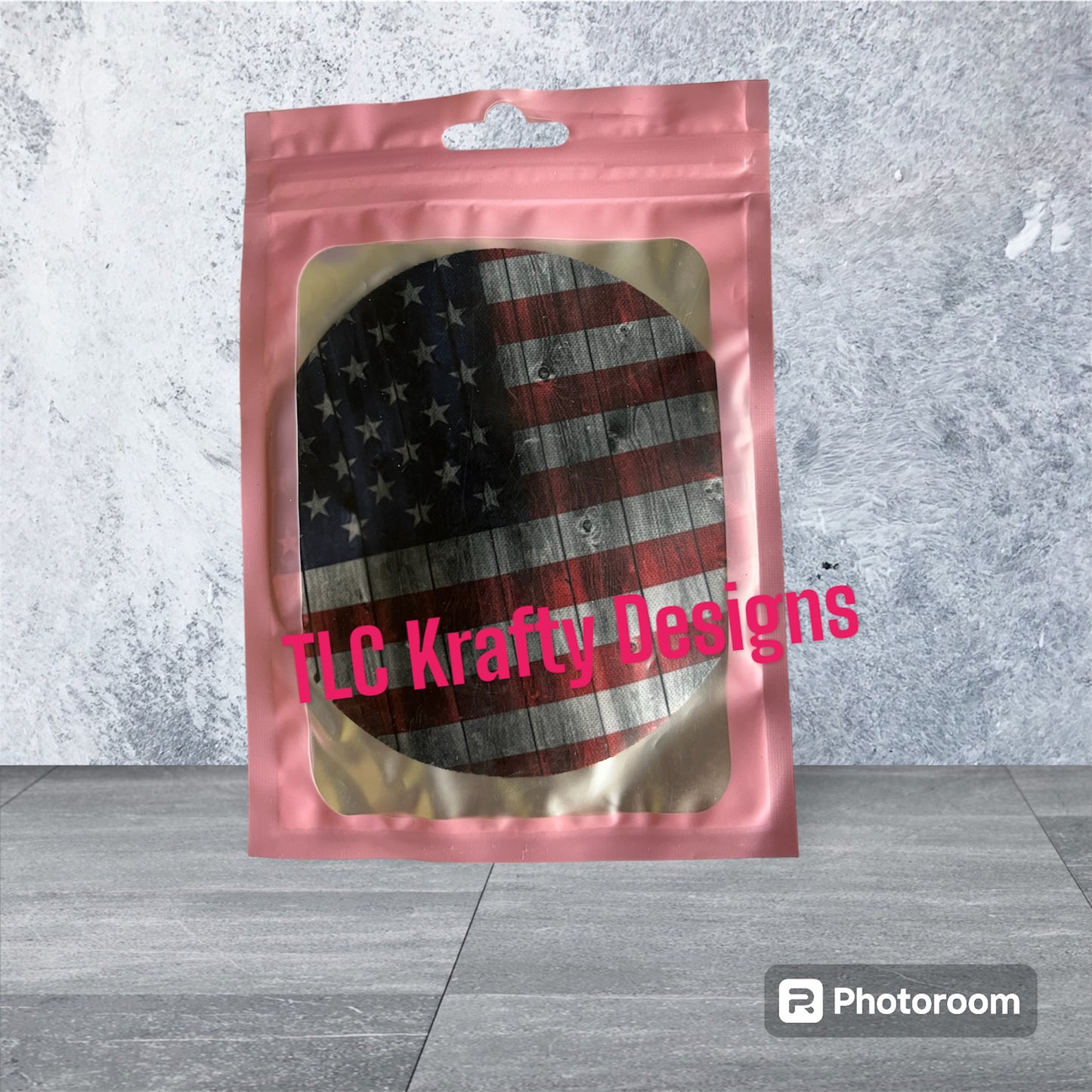 American Flag Neoprene Coffee Coaster