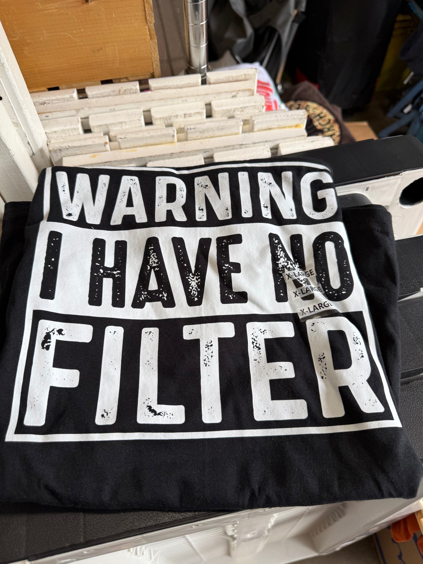 “Warning: I Have No Filter” Graphic Tee & Sweatshirt – Funny Sarcastic Apparel
