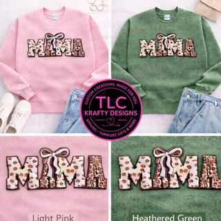 Mama Chenille Patch | Leopard Mama Iron On Patch | Large Statement Applique