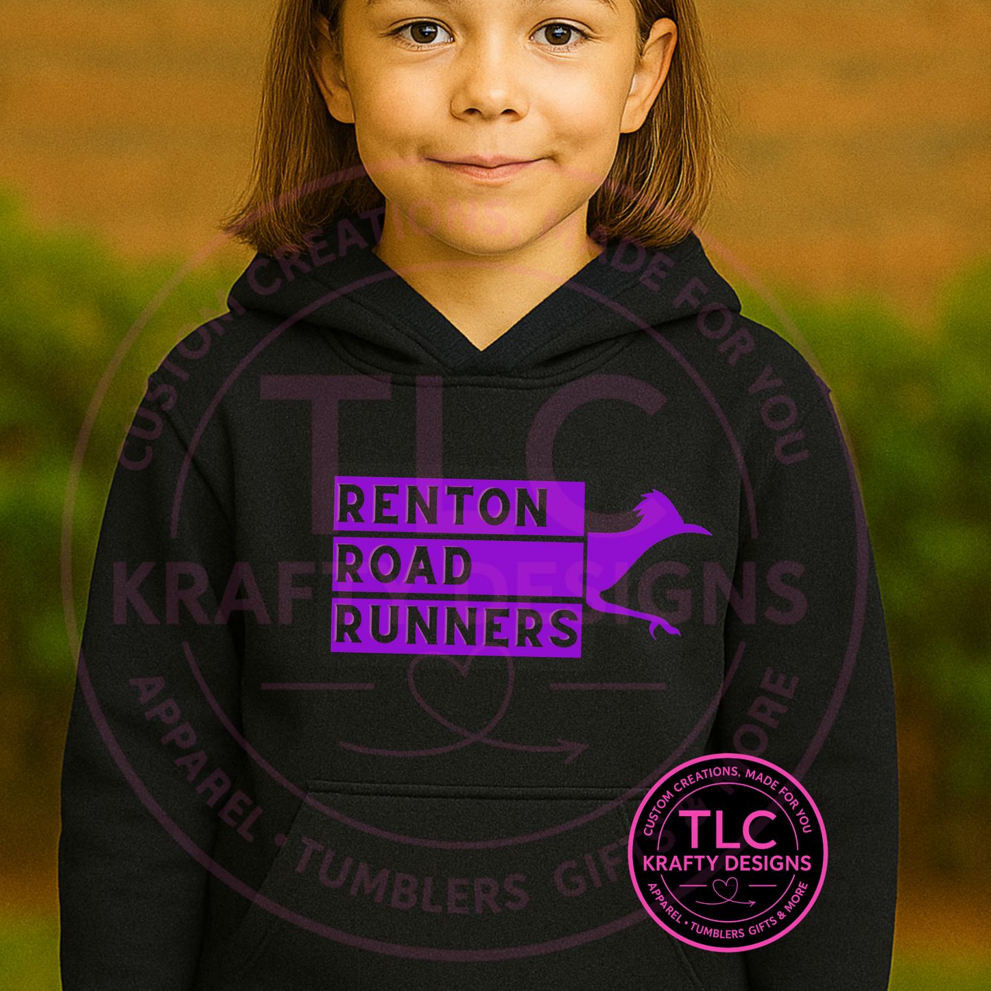 Renton Roadrunners Hoodie – Modern Block Letter School Spirit Wear