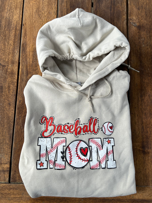 Baseball Mom logo Sweatshirt Hoodie