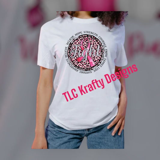 Fight Breast logo Cancer Awareness T-Shirt