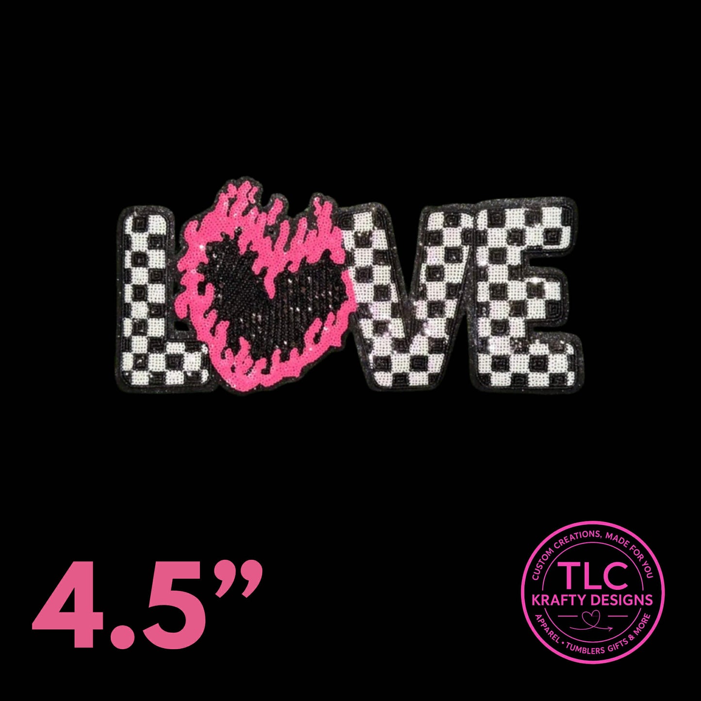 LOVE Sequin Hat Patch