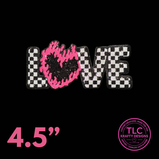 LOVE Sequin Hat Patch