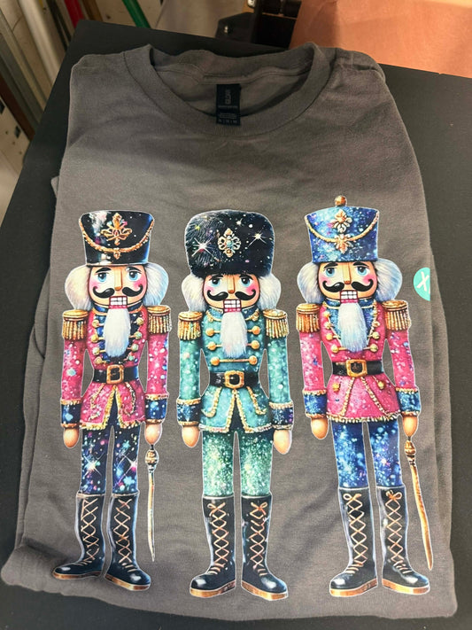 LAST CHANCE Pink and Green Nutcracker T-Shirt - Festive Short Sleeve Tee CK