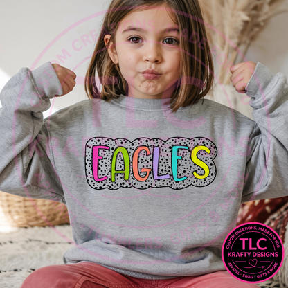 Colorful Eagles Design Apparel - Eagles Spirit Wear