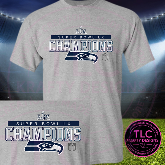 Football Championship Navy Classic Banner Graphic Apparel – T-Shirt or Sweatshirt
