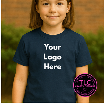 Custom Toddler and Youth T-Shirt – Personalized Name, Business Logo, or Custom Design