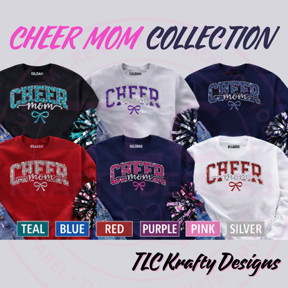 PREORDER XL Cheer Mom Pink Rhinestone Patch – Cheer Apparel Iron-On/ Sew-On Patch