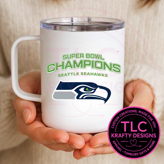 Football Championship Bold Logo Design Travel Mug