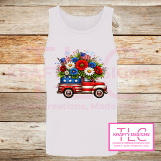 Patriotic Floral Truck Design – Patriotic Summer Apparel