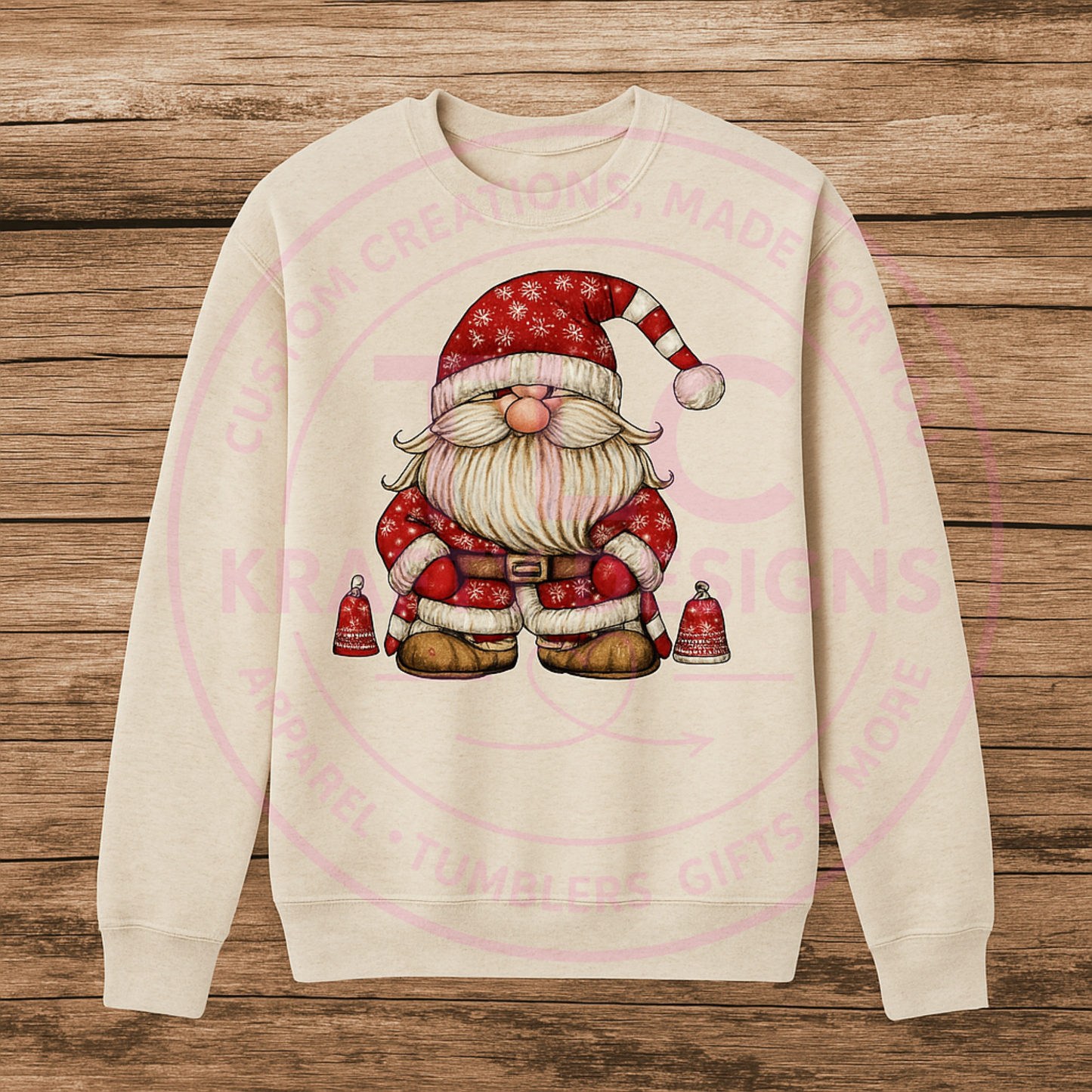 Cozy Santa Gnome Christmas T-Shirt - Holiday Short or Long Sleeve Tee