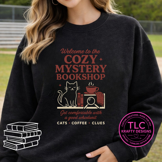 Cozy Mystery Bookshop Graphic Apparel - Book Lovers Design