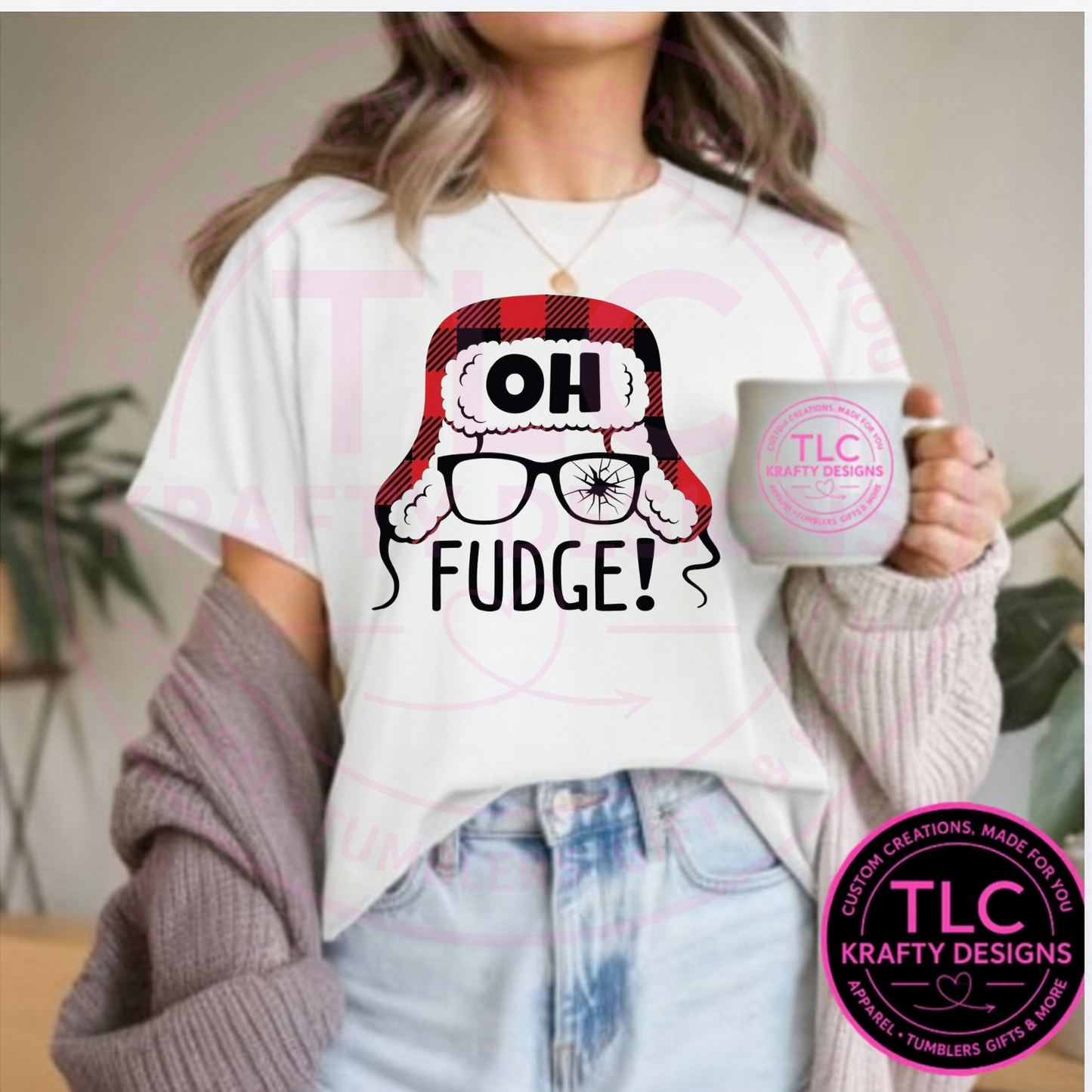 Oh Fudge! T-Shirt - Holiday Humor Long or Short Sleeve Tee CK