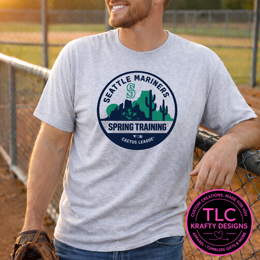 Seattle Baseball Cactus League Circular Graphic Shirt or Sweatshirt - Baseball Season Apparel