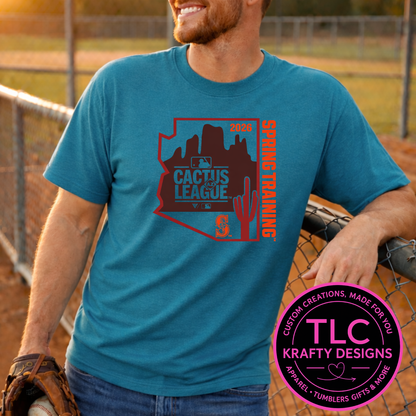 Seattle Baseball Cactus League Arizona Outline Graphic Shirt or Sweatshirt - Baseball Season Apparel