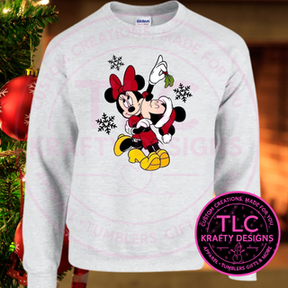 Mouse Mistletoe Youth - Festive Christmas Graphic Apparel
