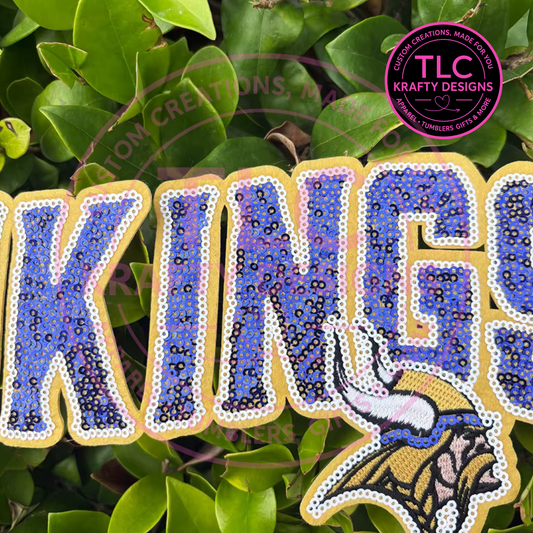 PREORDER XL Minnesota Football Sequin Patch – Sporty Iron-On / Sew-On Applique CK