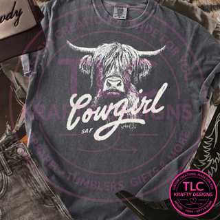 Highland Cow Cowgirl Design – Western Rodeo Apparel