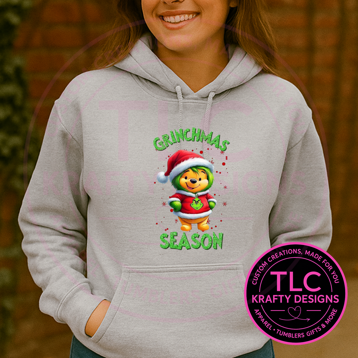 Grinchmas Winnie Sweatshirt - Whimsical Christmas Crew Neck or Hoodie CK