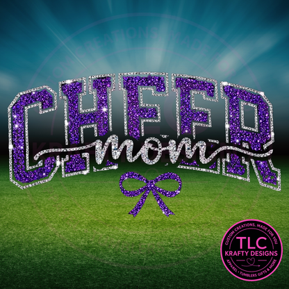 PREORDER XL Cheer Mom Silver Rhinestone Patch – Cheer Apparel Iron-On/ Sew-On Patch