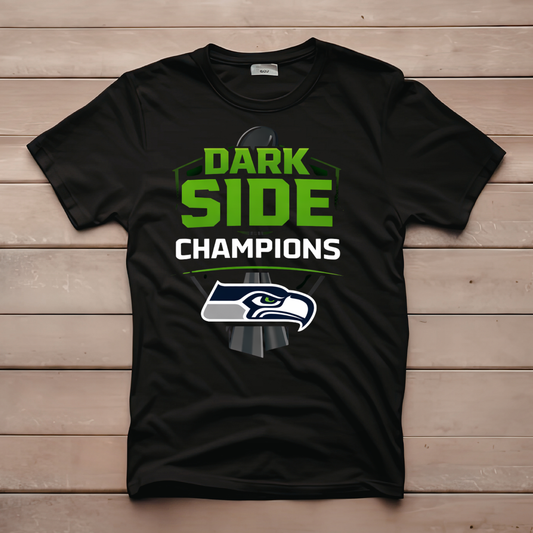 Football Championship Dark Side Champions Trophy Shadow Graphic Apparel – T-Shirt or Sweatshirt