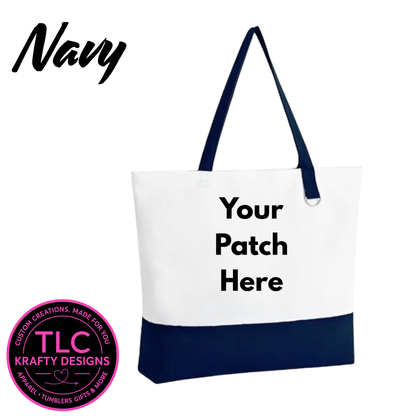 Custom Chenille Patch Canvas Tote Bag
