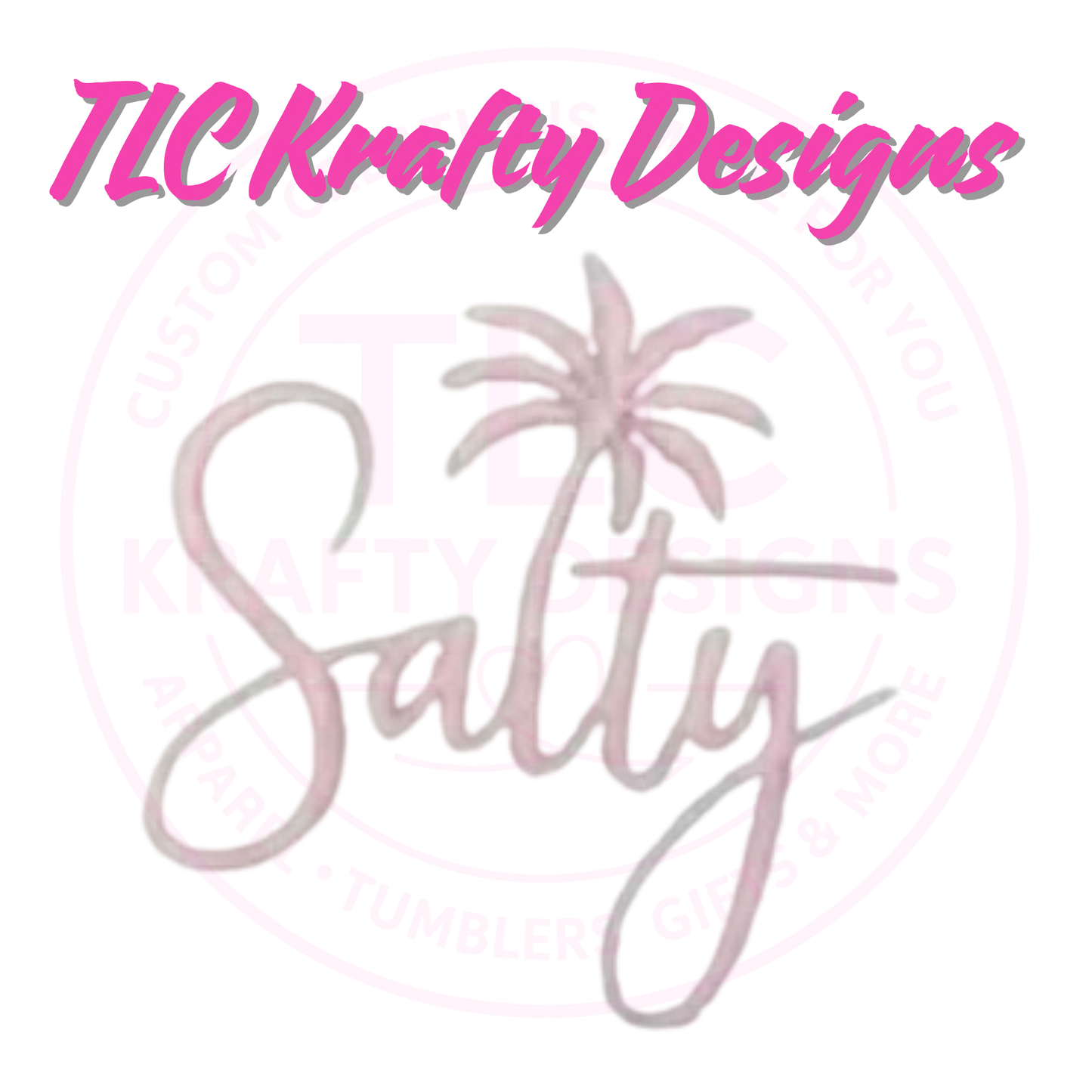 Salty Light Pink Fuzzy Chenille Patch – Summer Beachy Heat Press/Iron-On Applique