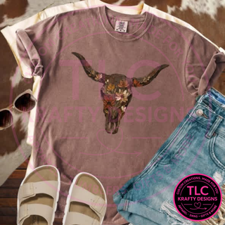 Floral Longhorn Skull Design – Western Rodeo Apparel