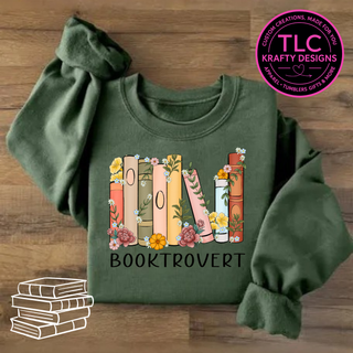 Booktrovert Floral Books Graphic Apparel - Book Lovers Design