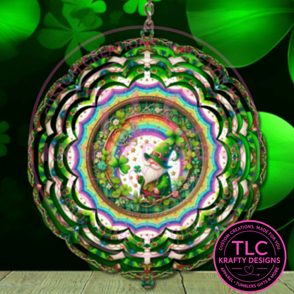 St. Patrick's Day Gnome Wind Spinner – Vibrant Outdoor Garden Décor