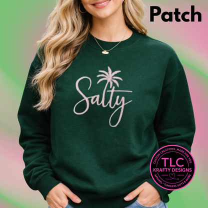 Salty Light Pink Fuzzy Chenille Patch – Summer Beachy Heat Press/Iron-On Applique