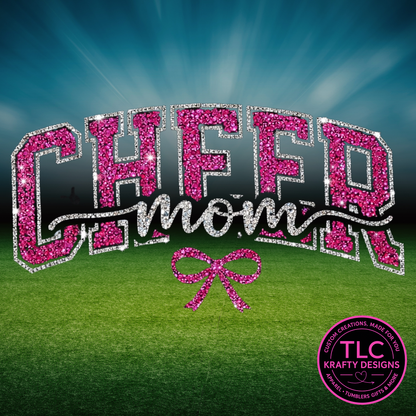 PREORDER XL Cheer Mom Silver Rhinestone Patch – Cheer Apparel Iron-On/ Sew-On Patch