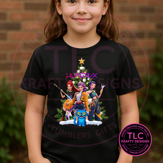 K-Pop Huntrix Christmas Squad T-Shirt -  Christmas Long or Short Sleeve Tee CK
