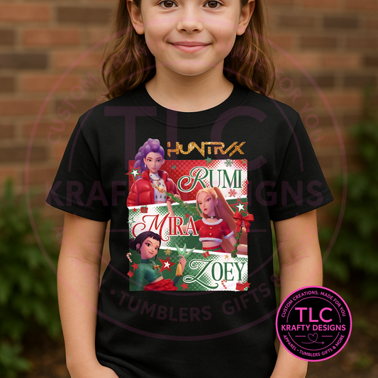 K-Pop Character Christmas T-Shirt -  Christmas Long or Short Sleeve Tee CK