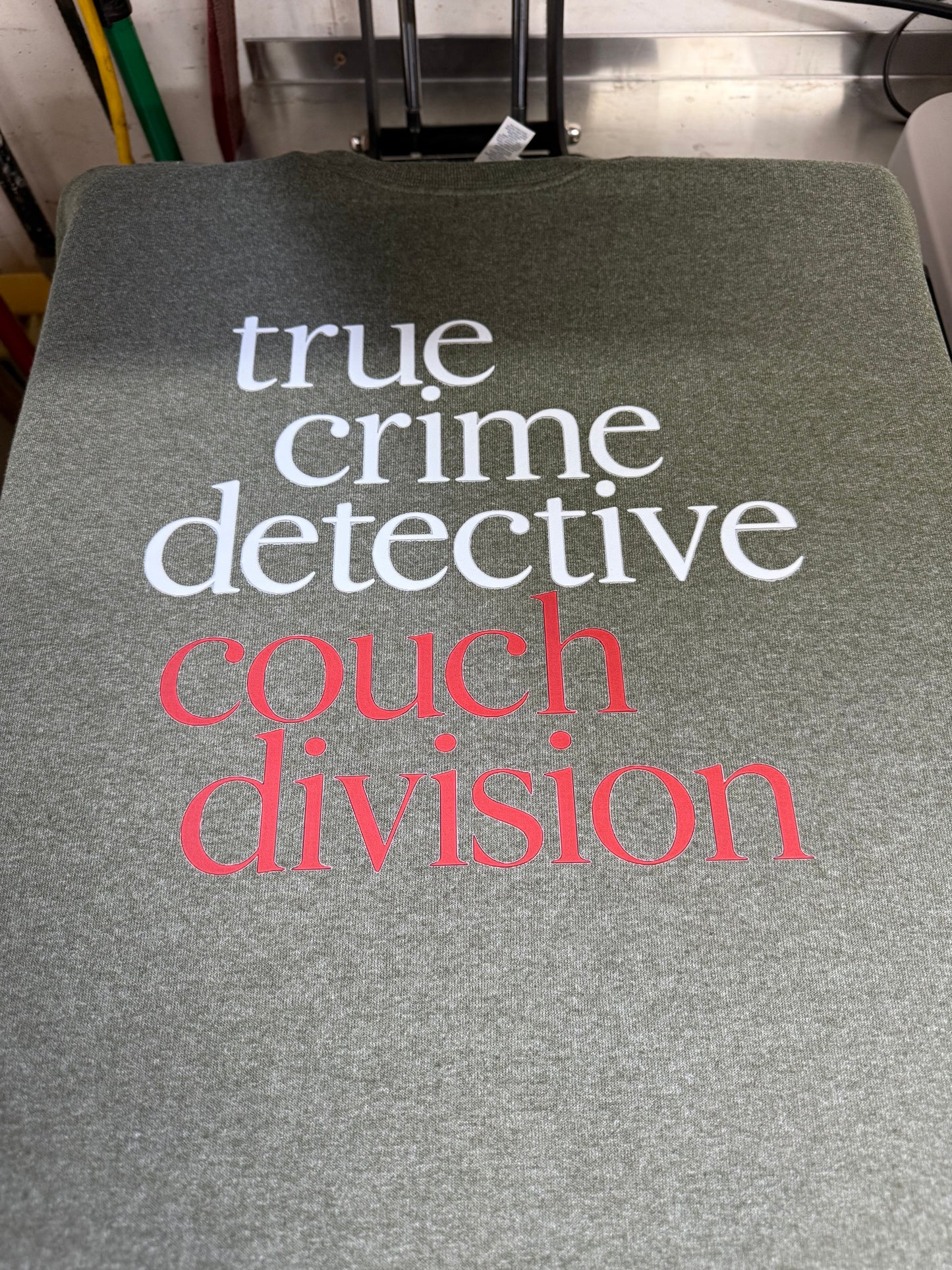 True Crime Detective Couch Division – T-Shirt or Sweatshirt