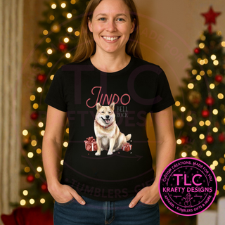 Jindo Bell Rock Christmas T-Shirt – Festive Holiday Dog Lover Long or Short Sleeve Tee CK