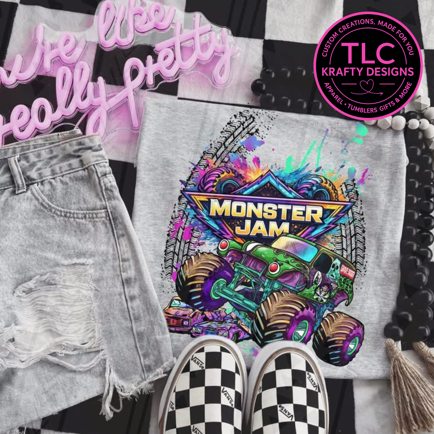 Iconic Monster Truck Apparel - Monster Truck Vibes
