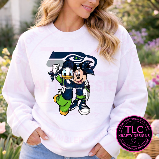 Seattle Football Friends Graphic – Seattle Sports T-Shirt or Sweatshirt