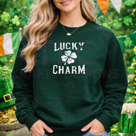 Lucky Charm Shamrock Shirt or Sweatshirt - St. Patrick's Day Apparel CK