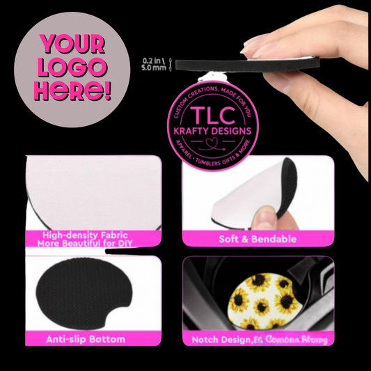 Custom Logo Car Coasters : Branded and Everyday Use - Personalized Business Swag