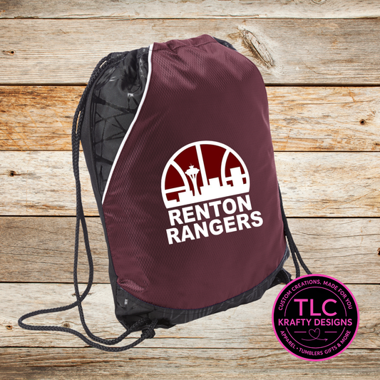 Renton Rangers Football Skyline Drawstring Bag - Custom Team Spirit Gear