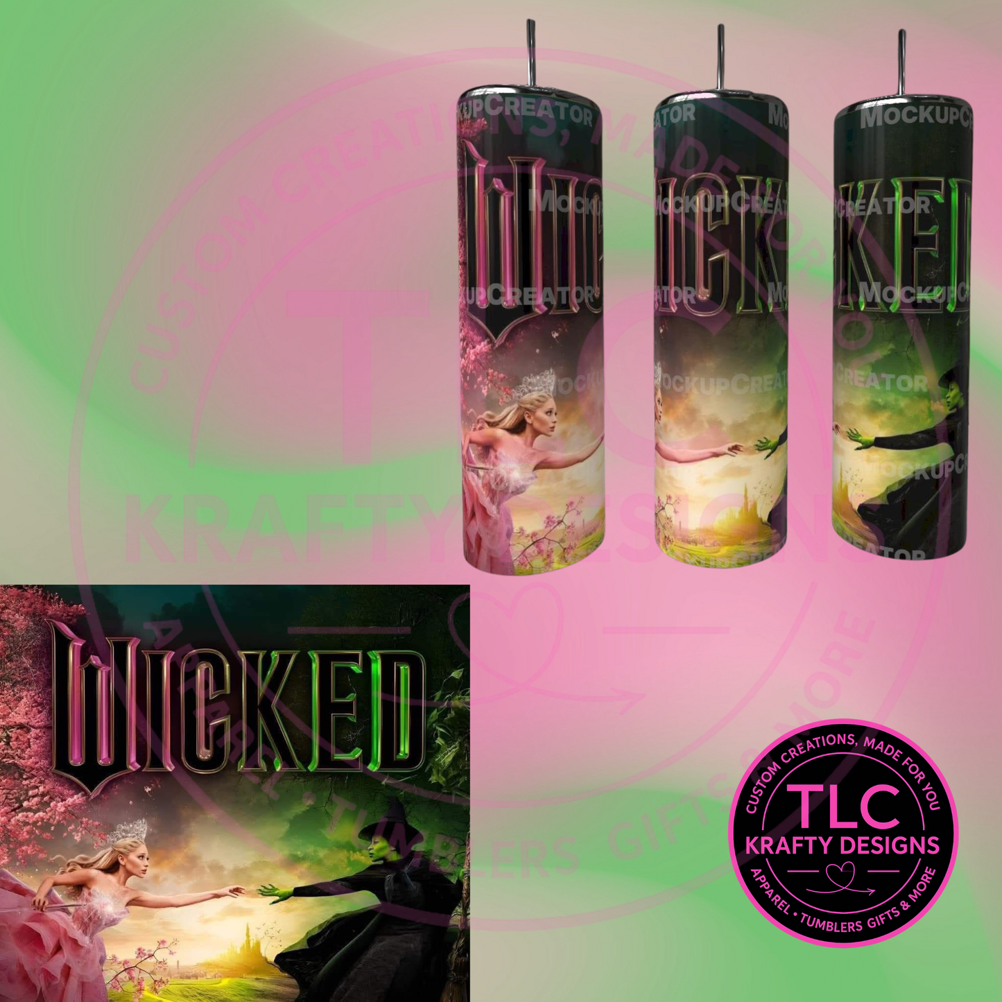 Wicked Inspired 20oz Tumbler – Changed for Good Design (Standard or Glow)