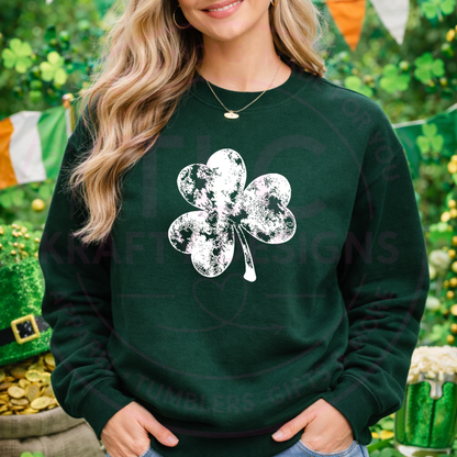 Vintage Shamrock Shirt or Sweatshirt - St. Patrick's Day Apparel CK