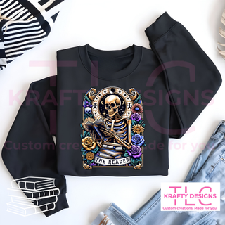 The Reader Tarot Card Graphic Apparel - Book Lovers Design
