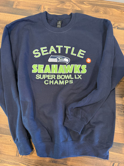 Football Champs Classic Text Graphic Apparel – T-Shirt or Sweatshirt