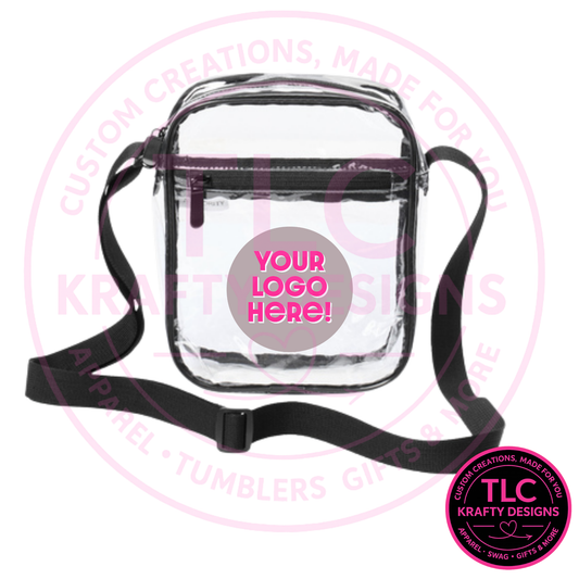 Custom Clear Crossbody Bag – Personalized School, Team or Business Bag